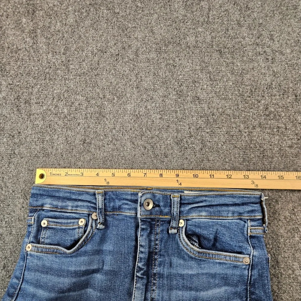 Rag & Bone Nina High-Rise Skinny Jeans Jinx Blue WDD22H2664TBJX Sz 27